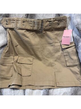 Juicy Couture - Cargo Skirt w/Belt Nomad Brown NWT Size 29 Waist